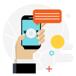 A phone with an alert on the home screen